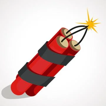 Cartoon Illustration of dynamite. Stock Illustration