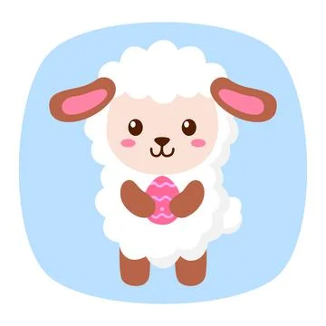 Cartoon illustration of an easter lamb Stock Illustration