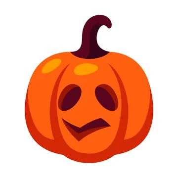 Cartoon illustration of pumpkin Jack Lantern. Happy Halloween celebration. Stock Illustration