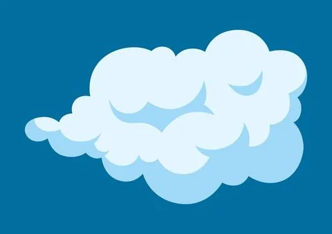 Cartoon illustration of smoke. Comic image of steam, cloud or fog. Stock Illustration