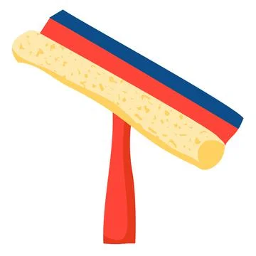 Cartoon illustration with squeegee Stock Illustration