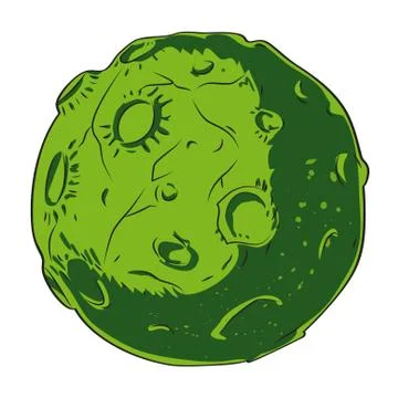 Cartoon image of alien planet Illustrazione stock