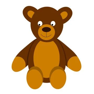 Cartoon image of a bear. toy bear.vector isolated on a white background. Stock Illustration