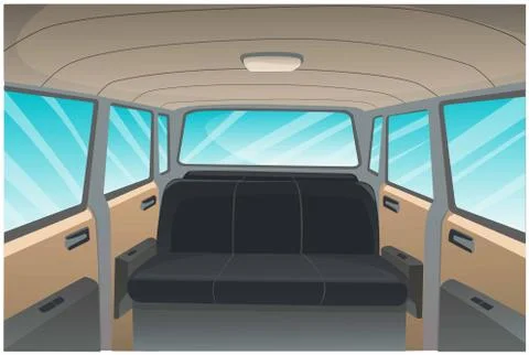 Cartoon image of car interior background. Stock Illustration