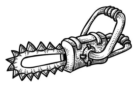 Cartoon image of chainsaw Illustrazione stock