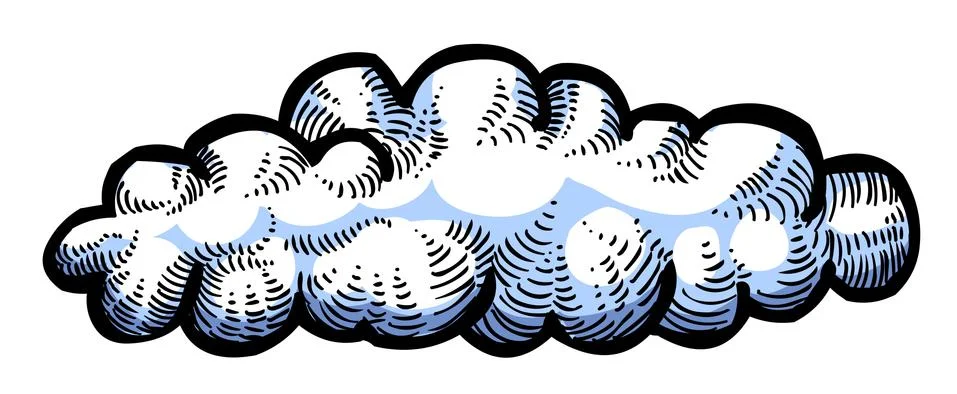 Cartoon image of Cloud Icon Stock Illustration