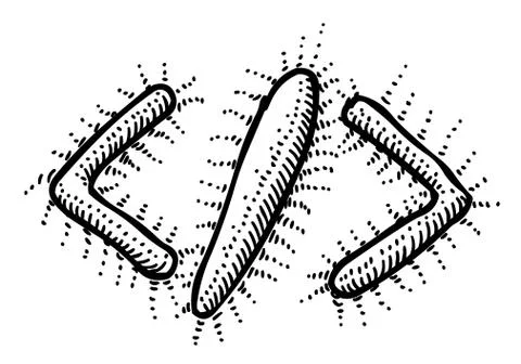 Cartoon image of Code Icon. Code symbol Stock Illustration