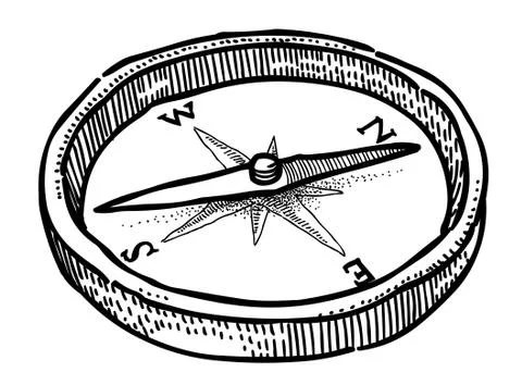 Cartoon image of Compass Icon. Architecture symbol Illustrazione stock