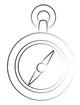 Cartoon image of Compass Icon. Architecture symbol Illustrazione stock