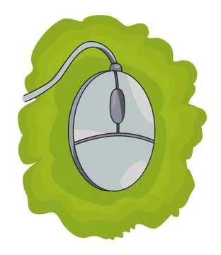 Cartoon image of Computer mouse Icon Stock Illustration