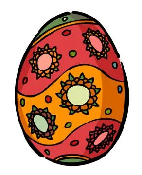 Cartoon image of Easter egg Icon. Easter symbol Stock Illustration