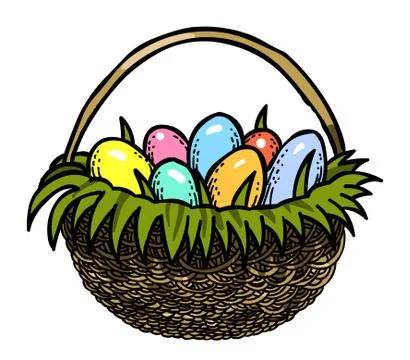 Cartoon image of Easter icons Stock Illustration