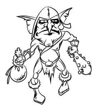 Cartoon image of goblin Stock Illustration