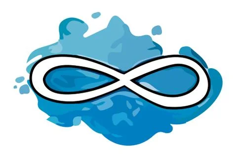 Cartoon image of Infinity 스톡 일러스트