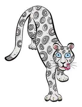 Cartoon image of leopard Stock Illustration
