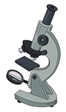 Cartoon image of microscope Illustrazione stock