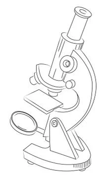 Cartoon image of microscope Stock Illustration