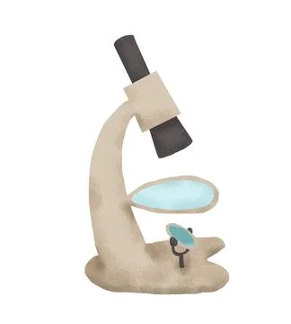Cartoon image of microscope Stock Illustration