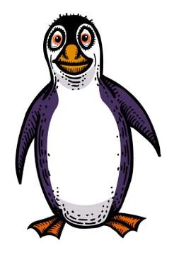 Cartoon image of penguin Stock Illustration