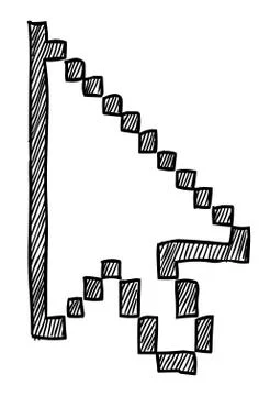 Cartoon image of Pointer Icon. Cursor arrow symbol Stock Illustration