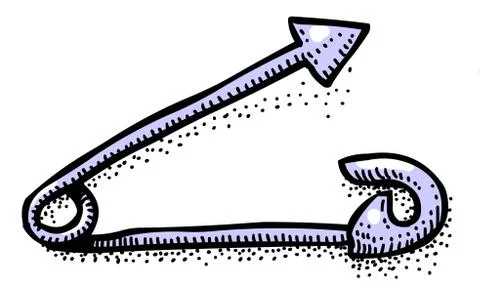 Cartoon image of Pointer Icon. Pin symbol Stock Illustration