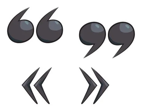 Cartoon image of Quote mark Icon. Quote symbol イラスト素材