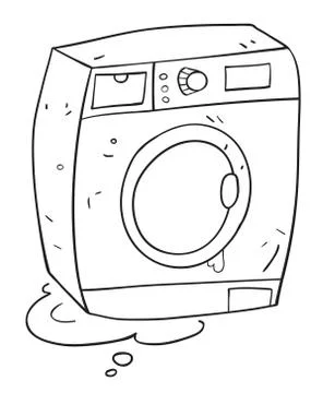 Cartoon image of washing machine Stock Illustration