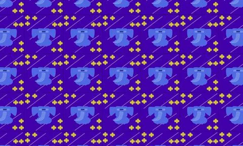 Cartoon indian elephant vector pattern set Stock Illustration