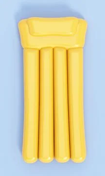 Cartoon inflatable pool float isolated on blue background. 3D illustration Stock Illustration