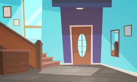 Cartoon Interior / Blue Stock Illustration