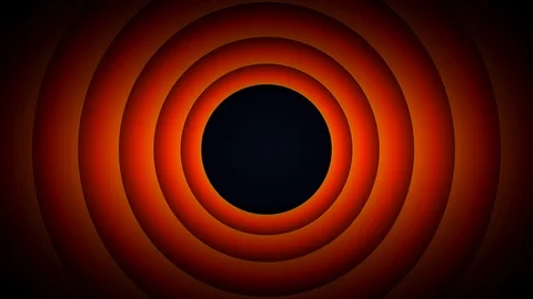 Cartoon Intro With Concentric Red Circular Curtains Stock Footage 118217002