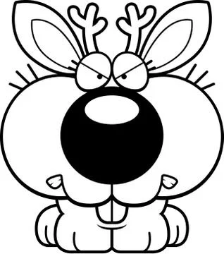 Cartoon Jackalope Mad Stock Illustration