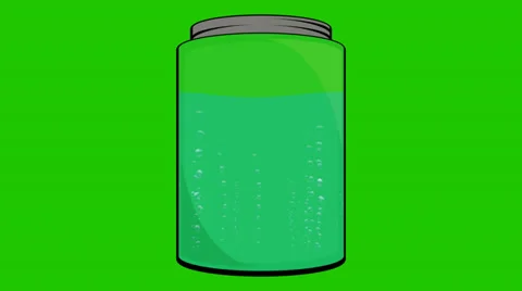 Cartoon Jar Filled with Liquid and bubbl... | Stock Video | Pond5