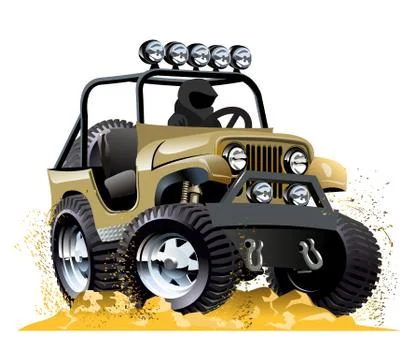 Cartoon jeep Stock Illustration