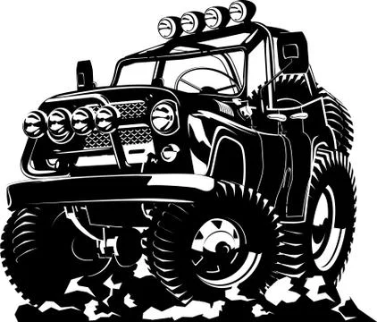 Cartoon jeep Stock Illustration