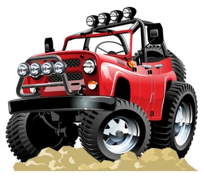 Cartoon jeep Stock Illustration