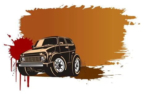 Cartoon jeep Stock Illustration