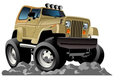 Cartoon jeep Illustrazione stock