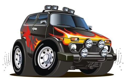 Cartoon jeep Stock Illustration