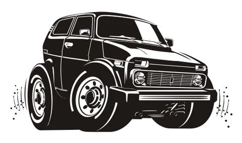 Cartoon jeep Illustrazione stock