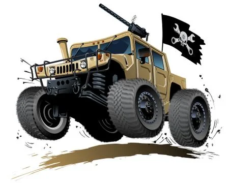Cartoon Jeep Stock Illustration