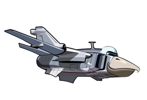 Cartoon Jetbird Stock Illustration