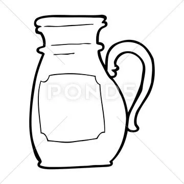 Cartoon jug Stock Illustration