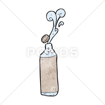 Cartoon juice bottle Stock Illustration