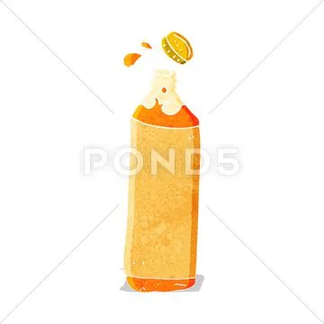 Cartoon juice bottle Stock Illustration
