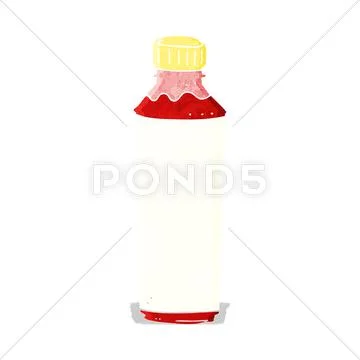 Cartoon juice bottle Stock Illustration