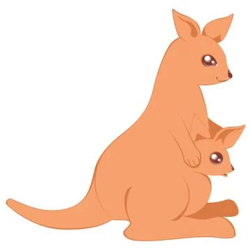 Cartoon kangaroo design Stockillustratie