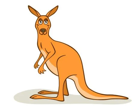 Cartoon kangaroo Stock Illustration
