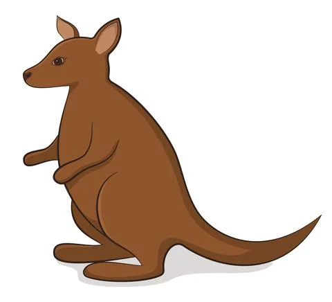 Cartoon Kangaroo Stock Illustration