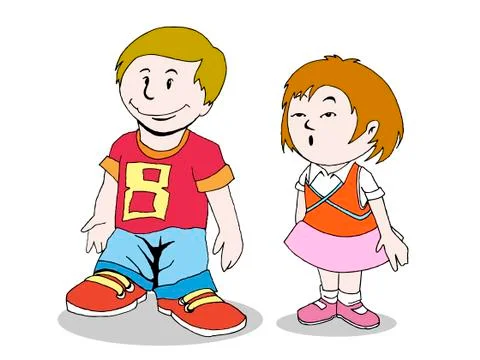Cartoon kids Stock Illustration